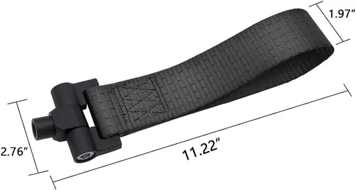 Vista 3 de Xotic Tech - Correa de remolque negra con adaptador de orificio de remolque compatible con Chevrolet Camaro 2016 2017 2018 2019 2020 2021 2022 2023