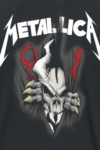 Vista 2 de Metallica Camiseta 40Th Anniversary Ripper Band Logo Oficial Hombres Negro