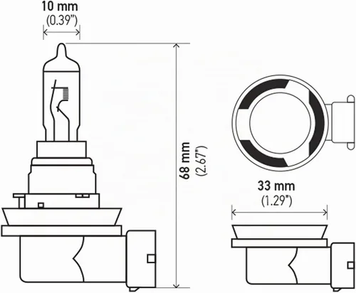 Vista 4 de HELLA Bombilla halógena estándar H16, 12 V, 19 W