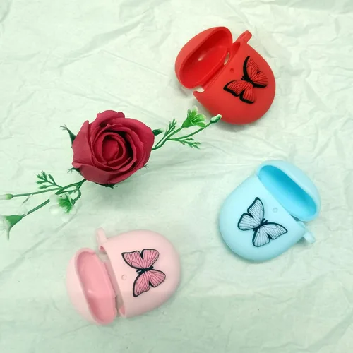 Vista 7 de Funda para Google Pixel Buds Pro 2022, bonita funda de silicona suave con diseño de mariposa de dibujos animados, funda de carga para auriculares