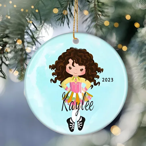 Vista 4 de Adorno de baile de bailarina personalizado, regalo de ballet de Navidad para niña, regalo de Navidad para bailarina