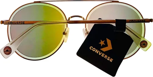 Vista 5 de Converse H109 - Gafas de sol de metal redondas para hombre, color plateado