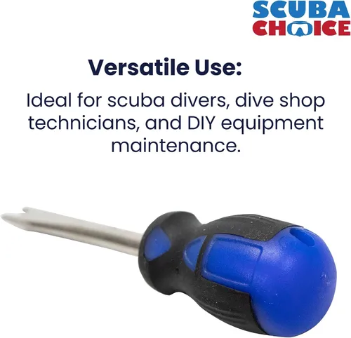 Vista 4 de Scuba Choice Herramienta de volante de válvula: llave de acero inoxidable resistente para mantenimiento de tanques de buceo, servicio de regulador
