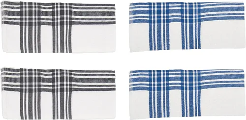 Vista 2 de Chicago Metallic Juego de textiles de cocina, 8 piezas, azul y blanco