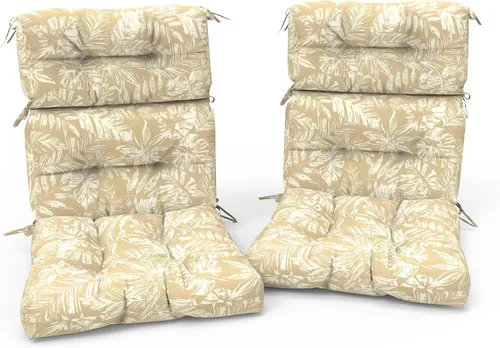 Vista 15 de Cojines para sillas de patio con respaldo alto para exteriores, cojines Adirondack para jardín, porche, hogar, oficina, uso en sillas, 44 x 22 x 4