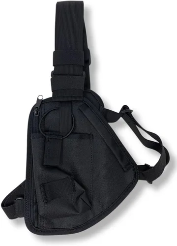 Vista 6 de RCH-100 - Arnés de radio para el pecho, funda de radio con bolsa de radio para radio de mano Motorola y Walkie Talkies RCH-100, fabricado en Estados