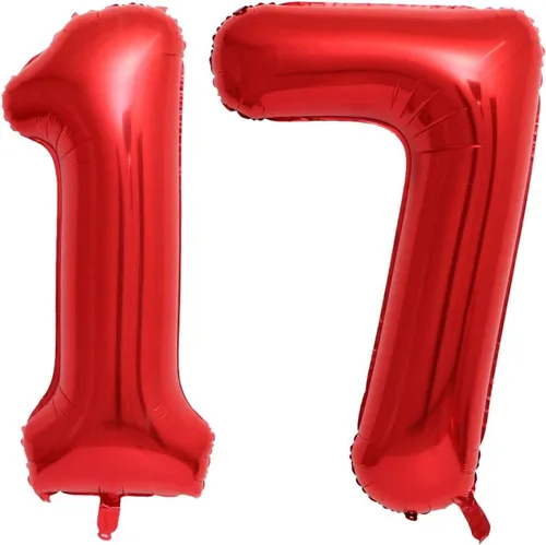 Vista 20 de Globos rojos de 40 pulgadas con el número 10, globos gigantes de 10 globos rojos de cumpleaños 10 globos rojos de cumpleaños 10 globos de 10.º