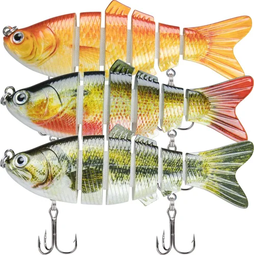 Vista 12 de TRUSCEND Swimmax - Señuelos de pesca realistas para agua salada y agua dulce, para trucha lucioperca, lucio, salmón azul, cebo, pesca de lubina
