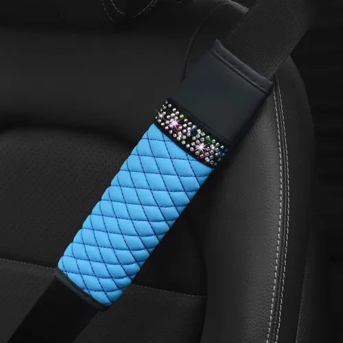 Vista 5 de zipelo - Juego de 2 piezas de fundas para cinturón de seguridad de auto, almohadillas de cuero transpirables para el hombro que protegen tu cuello