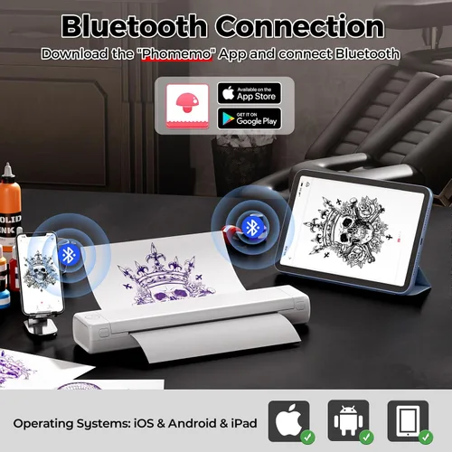Vista 11 de Zoolion Impresora de plantillas de tatuaje M08F para tatuadores