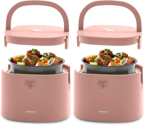 Vista 12 de GreenLife Lonchera eléctrica de 20 onzas, calentador de alimentos y sopa, interior antiadherente de cerámica sin PFAS ni PFOA, portátil para viajes