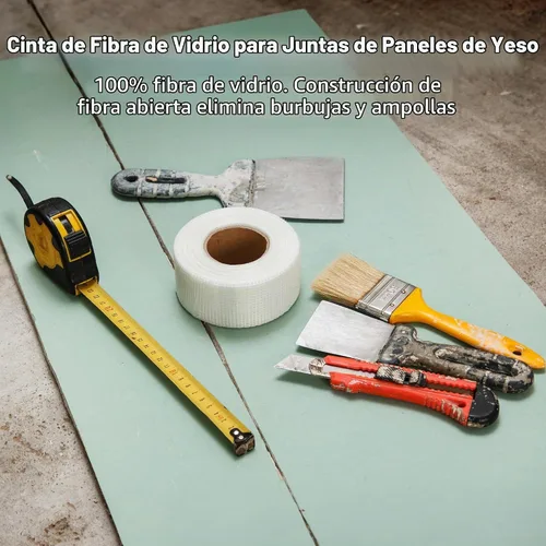 Vista 6 de NEZUIBAN Cinta de unión de paneles de yeso, cinta de malla de fibra de vidrio para reparación de paneles de yeso, cinta de malla autoadhesiva