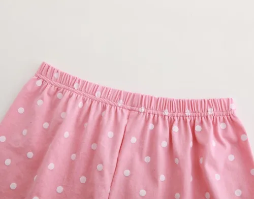 Vista 7 de MyFav Pijama para niñas jóvenes con bonito patrón de gato, pantalones cortos cómodos de algodón para dormir