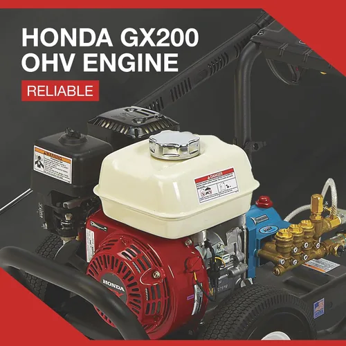 Vista 3 de NorthStar - Lavadora a presión portátil de gas y agua fría, 3300 PSI, 2.5 GPM, motor Honda, número de modelo 157123
