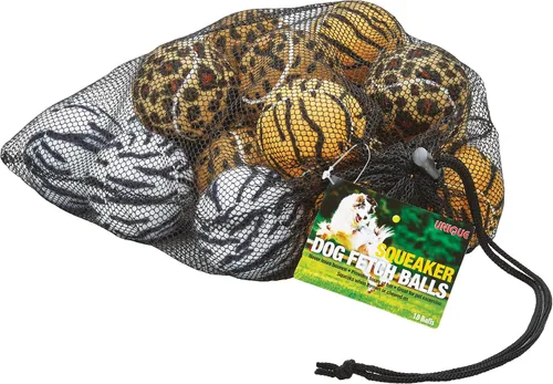 Vista 6 de Unique Sports Dog Fetch Squeaker Balls Animal Prints 4 Pack