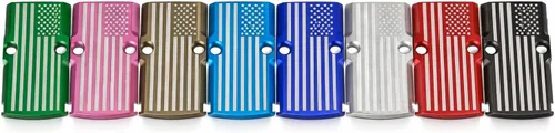Vista 5 de GOTICAL RMR Cover Plate for Glock 17 19 26 Cut Slides, Aluminum Black Finish Placa de bandera de tierra oscura