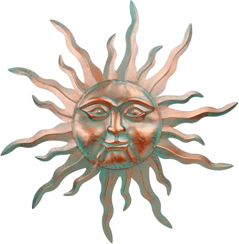 Vista 11 de VEWOGARDEN Arte Decorativo de Pared de Sol de Metal de 13 pulgadas para Colgar en Interiores y Exteriores, Hogar, Jardín, Regalos de Navidad