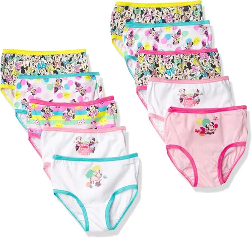 Vista 3 de Disney Ropa interior de Minnie Mouse para niña con múltiples opciones de estampado y silueta en tallas 2/3t - 8 Minnie7pk