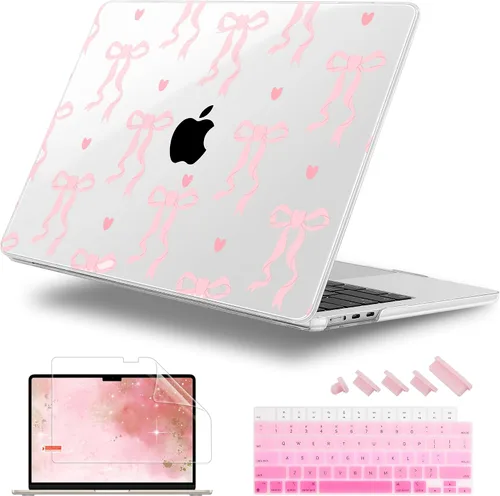 Vista 21 de Funda para MacBook Air de 15 Pulgadas 2025 2024 2023 Versión M4 A3241 M3 A3114 M2 A2941, Carcasa Rígida con Protector de Pantalla y Cubierta