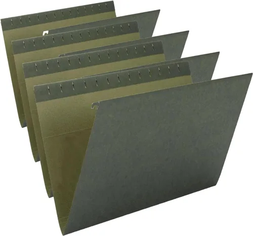 Vista 7 de Smead Carpeta colgante de archivos, sin pestañas, tamaño oficial, verde estándar, 25 por caja (64110)