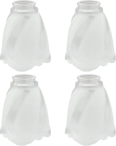 Vista 13 de Aspen Creative 23178-65-4 Pantalla de vidrio de repuesto para ventilador de techo con forma de campana de alabastro transicional, ajuste de 2-1/8