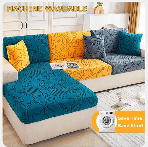 Vista 3 de Fundas antideslizantes para sofás/sofás, funda elástica universal para sofá de 3 plazas, protector de muebles lavable para niños y mascotas J-zafiro