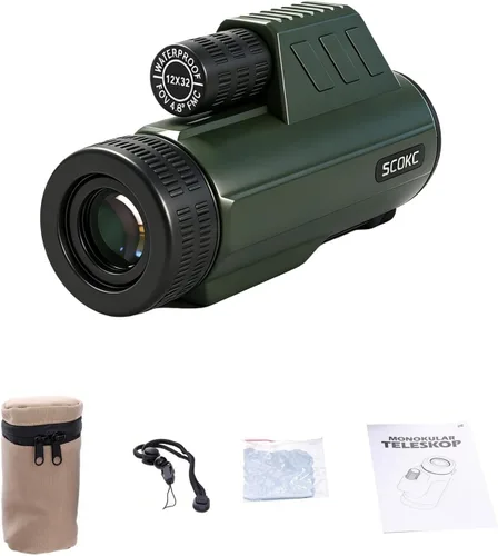Vista 10 de Telescopio monocular 8x32, compacto impermeable a prueba de niebla para Color del desierto