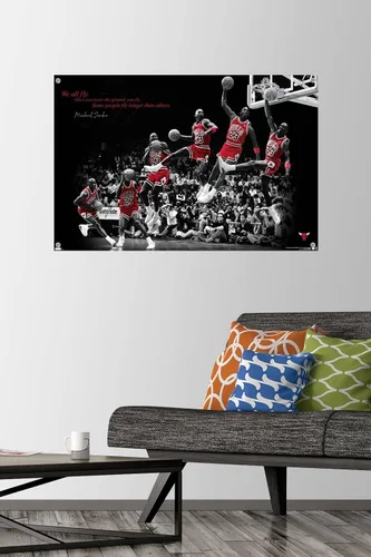 Vista 2 de Michael Jordan - Póster de pared con chinchetas con licencia