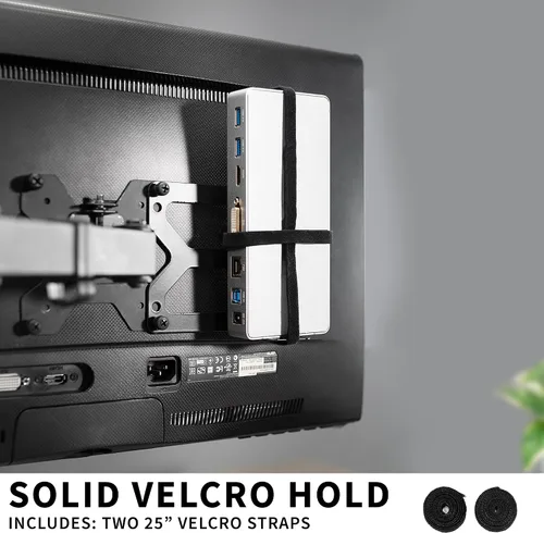 Vista 7 de VIVO Soporte de estación de acoplamiento universal para estación de trabajo, montaje VESA detrás del monitor, instalación debajo del escritorio