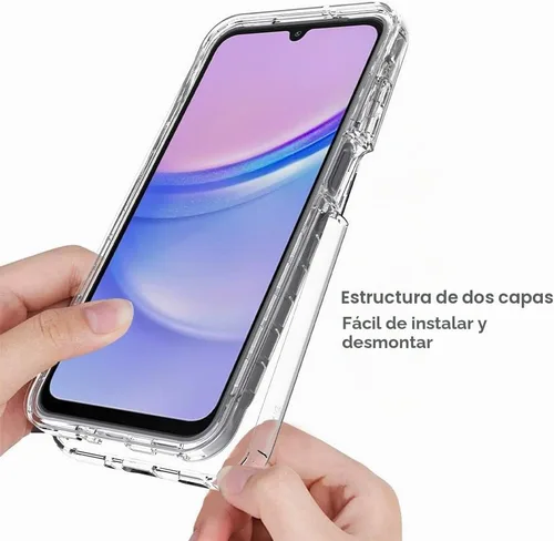Vista 4 de Funda híbrida para Samsung Galaxy A16 5G, protección contra caídas, resistente, resistente, antideslizante, antiarañazos, funda protectora