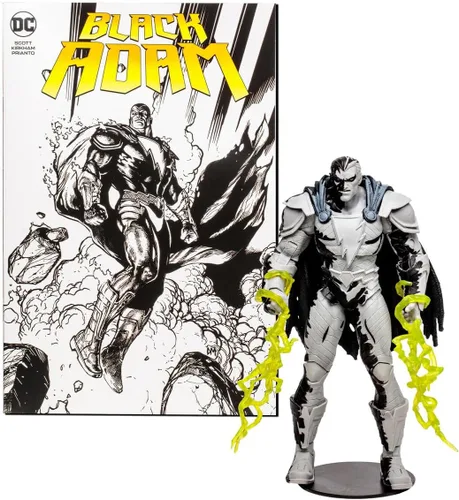 Vista 2 de McFarlane Direct Page Punchers 15894 - Figura de acción y cómic Black Adam (variante de arte lineal, 7.1 in)