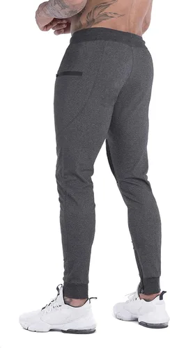 Vista 4 de MAIKANONG Pantalones deportivos de gimnasio para hombre estilo casual pantalones de entrenamiento cónicos para gimnasio entrenamiento