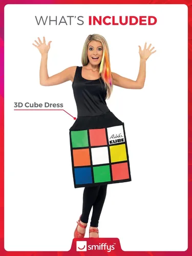 Vista 2 de Disfraz de cubo de Rubik de Smiffy