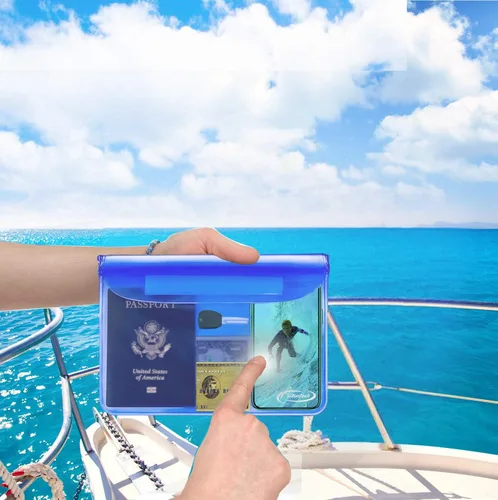 Vista 5 de AiRunTech Bolsa impermeable con correa para la cintura (paquete de 2) Accesorios de playa, la mejor manera de mantener tu teléfono y objetos