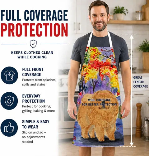 Vista 4 de Caroline's Treasures Delantal unisex Suzanne Staines Dogs Chow Chow 7001