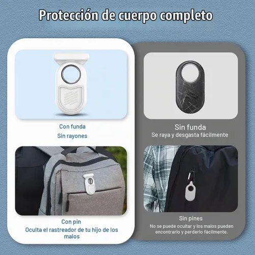 Vista 7 de Funda para Galaxy SmartTag2 con pasador invisible, funda protectora completa de silicona suave antideslizante para Samsung Galaxy Smart Tag 2