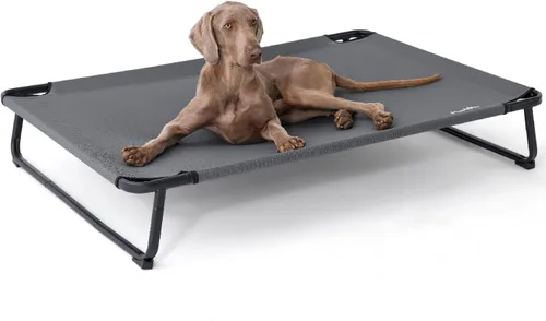 Vista 11 de MADE 4 PETS Cama elevada y refrescante para perros pequeños y medianos: cuna elevada para mascotas con malla transpirable, patas antideslizantes
