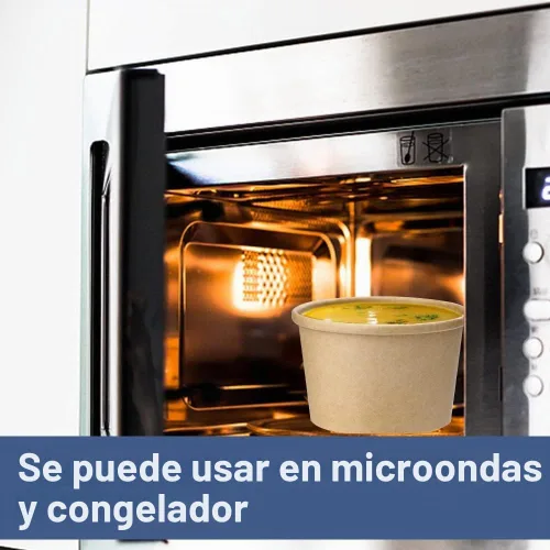 Vista 3 de Paquete de 25 tazas de sopa de papel de 8 onzas con tapas, tazas de Kraft de 25