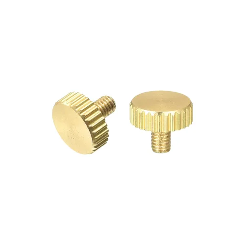 Vista 11 de uxcell Tornillos moleteados para pulgar, pernos planos de latón M3x4mm, sujetadores para PC, electrónicos, mecánicos, 2