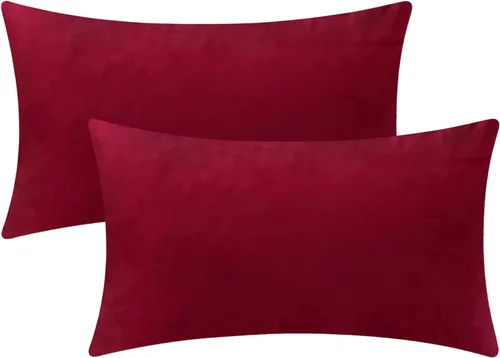 Vista 16 de Juego de 2 fundas de almohada de terciopelo para sofá y cama, 18 x 18 pulgadas, color aguamarina
