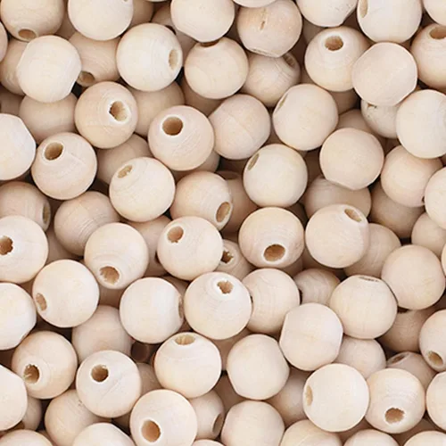 Vista 101 de Mandala Crafts - 2000 cuentas de madera redondas pequeñas de 6 mm para manualidades, suministros de macramé - cuentas de madera natural negra sin