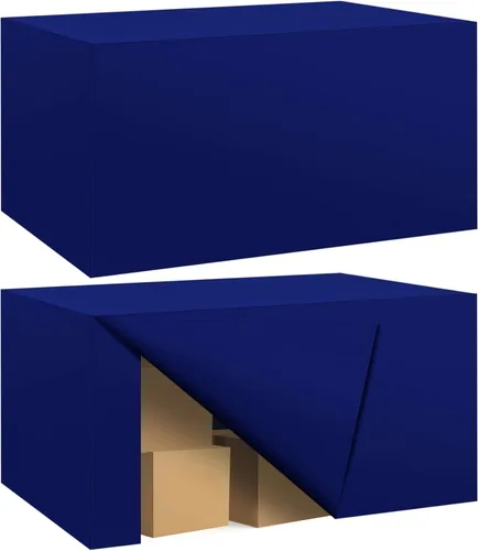 Vista 15 de Paquete de 2 manteles ajustados para mesa rectangular de 4 pies, 48 x 24 pulgadas, cubiertas de mesa verde manzana, tela de poliéster resistente al