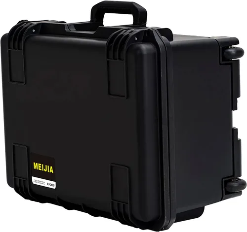 Vista 2 de MEIJIA Funda rígida portátil impermeable para todo tipo de clima, funda para cámara con espuma de ajuste personalizable, diseño ligero con mango