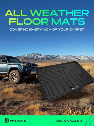 Vista 2 de YHTAUTO Alfombrillas automotrices para Ford Bronco 2021-2026 (4 puertas) TPE All Weather Car Mats, Anti-Slip & Custom Fit Floor Liners Cargo Mat