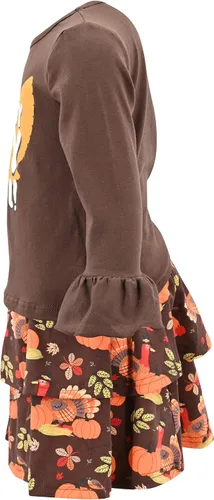 Vista 3 de Unique Baby Girls 2pc Skirt Set Outfit Long Sleeve Top with Skirt