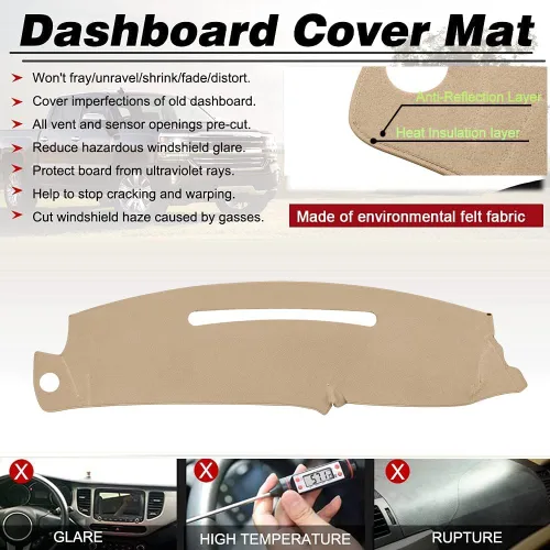 Vista 2 de Cubierta de Tablero a Medida para Chevy Chevrolet Silverado/GMC Sierra C1500 C2500 C3500 K1500 K2500 K3500 de 1997-2000, GMC Yukon/Chevy Tahoe