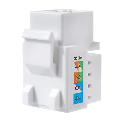 Vista 4 de TENINYU Paquete de 10 conectores RJ45 Keystone Jack 568A/568B, adaptador Keystone compatible con conector Cat 6/5e/5, conector Keystone Cat6