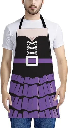 Vista 54 de Dreaweet Delantal de cocina unisex con cuello ajustable de Navidad