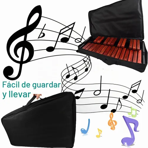 Vista 7 de TNZMART Xilófono de madera de 25 notas xilófonos Glockenspiel con mazo Instrumento de percusión profesional (xilófono)