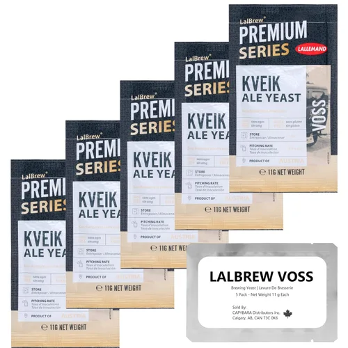 Vista 6 de LalBrew VOSS Kveik Brewing Levadura (paquete de 2) - Levadura Kveik Ale - Hacer cerveza en casa - 0.39 oz Sachets - Saccharomyces cerevisiae
